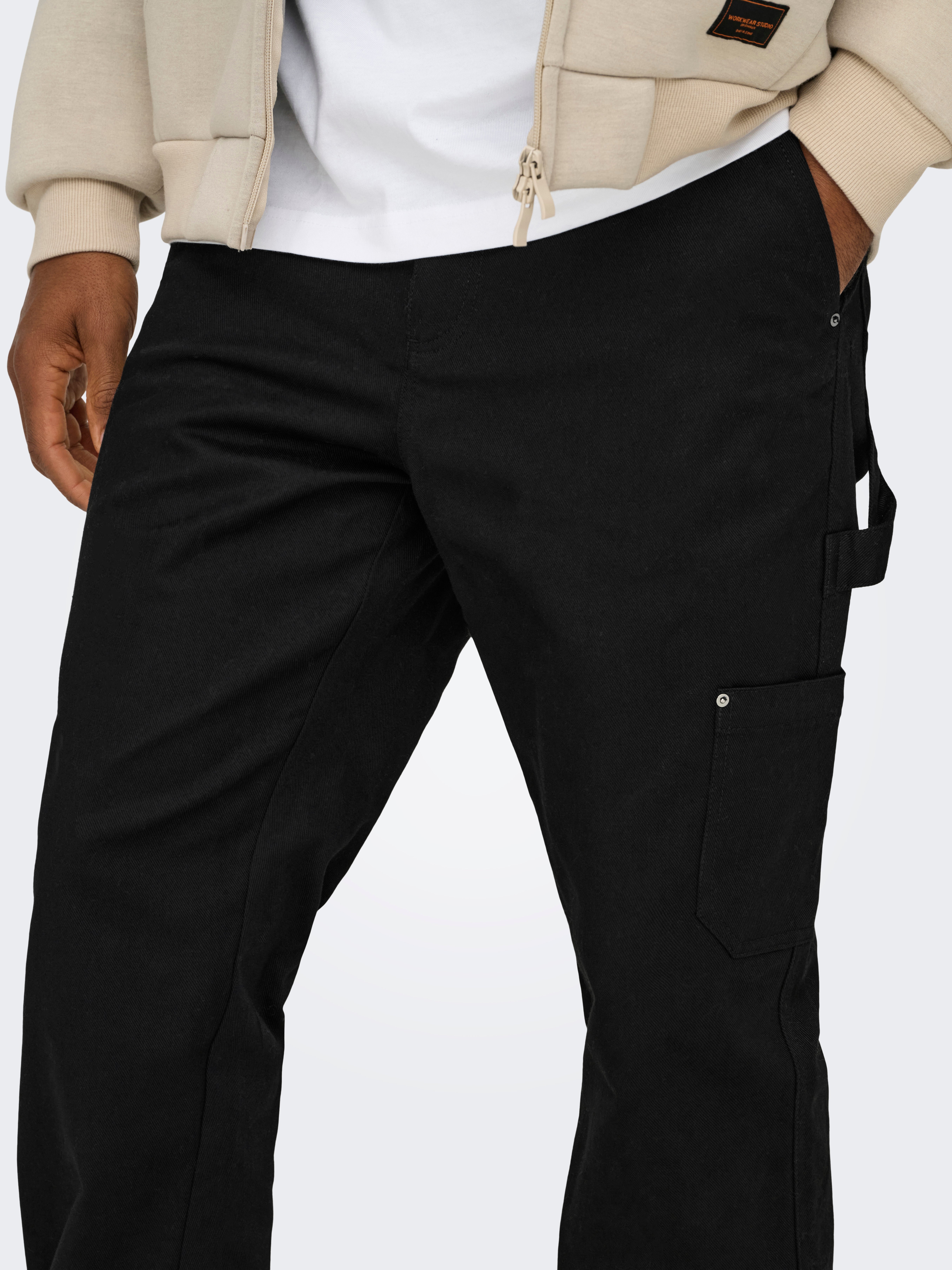 ONSEDGE Gerade geschnitten Hose Black