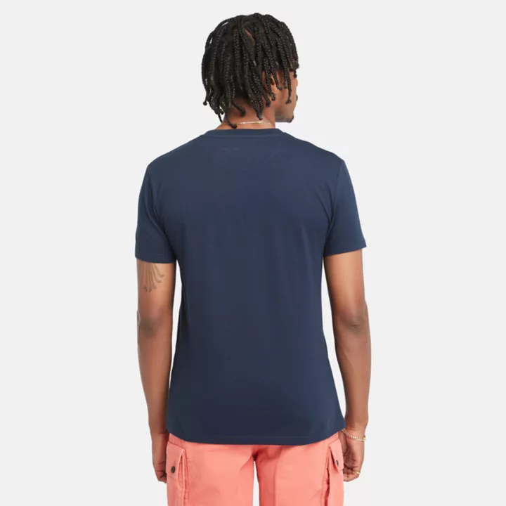 T-shirt coupe slim Dunstan River pour homme en bleu marine