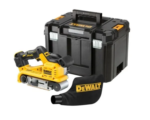 DeWALT DCW220NT-XJ, Bånd slibemaskine, Detaljer, Sort, Gul, Børstefri, 3,6 dB, 1,5 m/s²