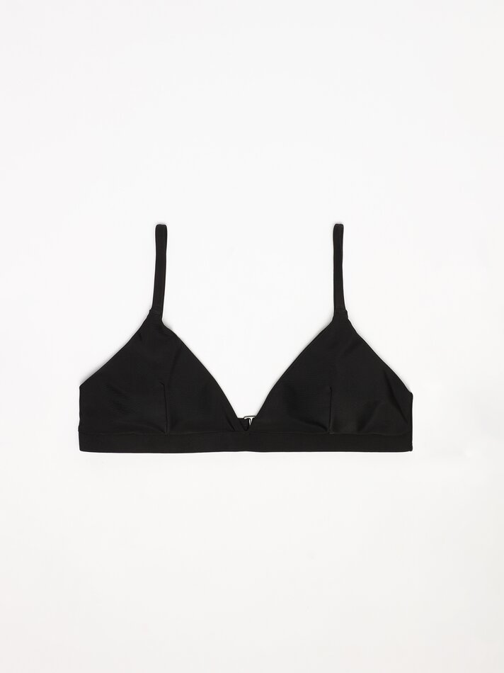 Top de biquíni triangular - Preto