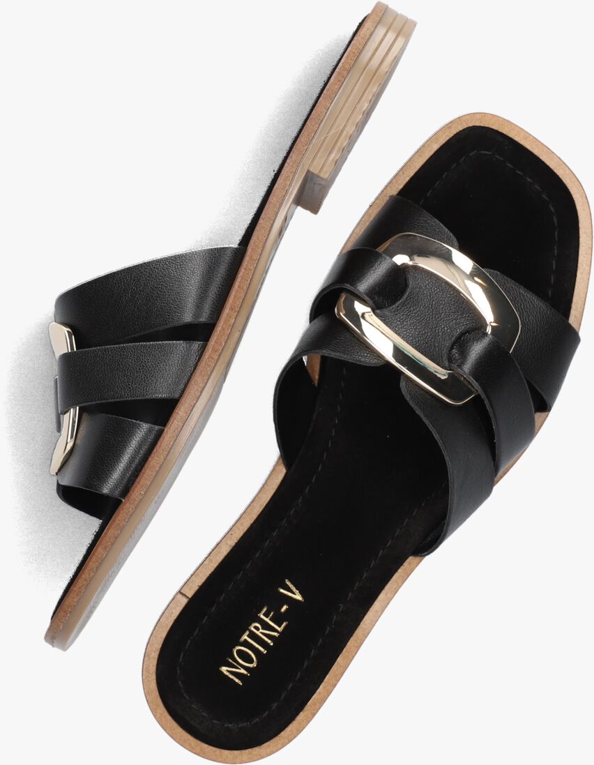 zwarte notre-v slippers 22718