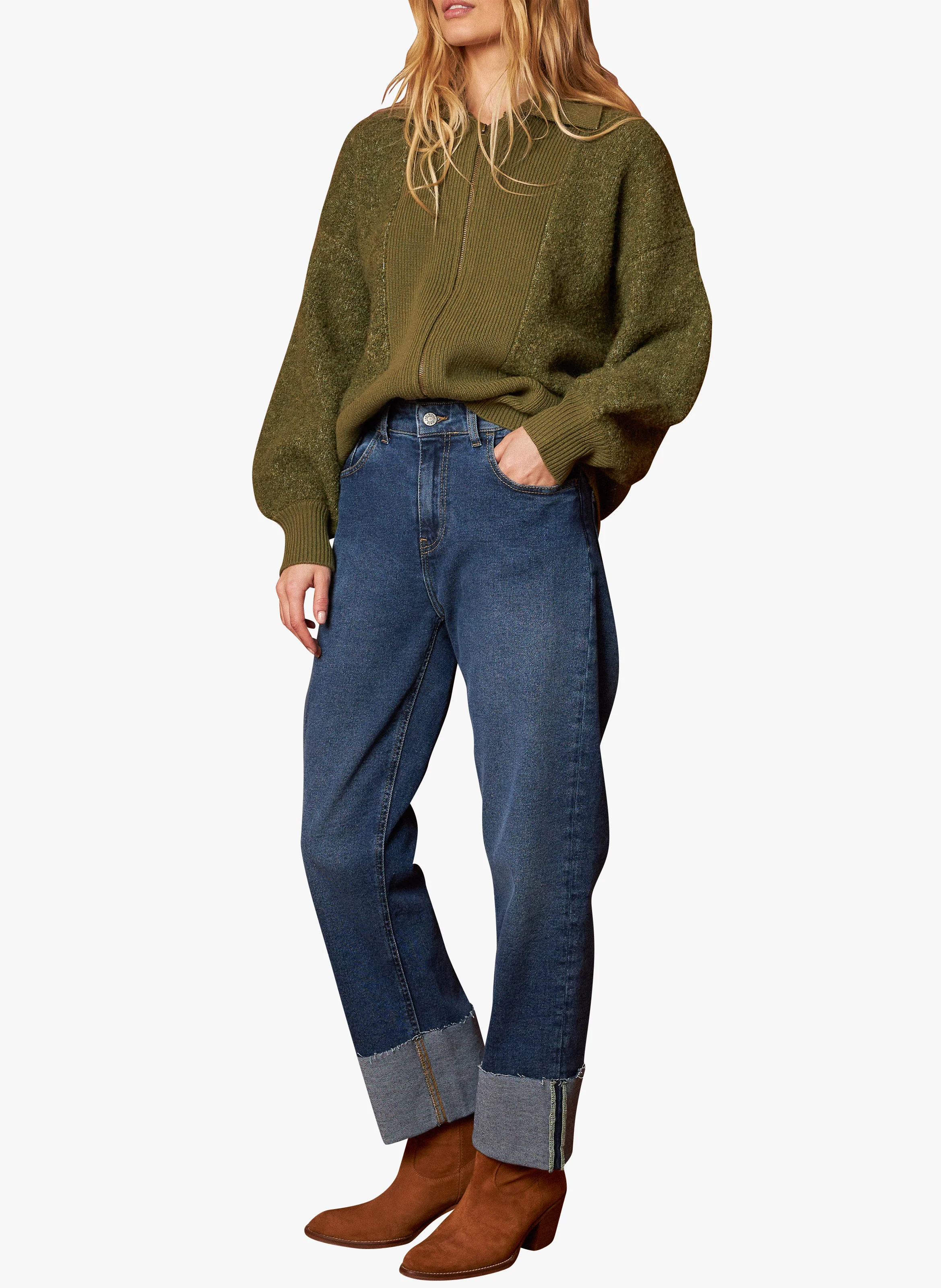 Veste col à revers | Vert