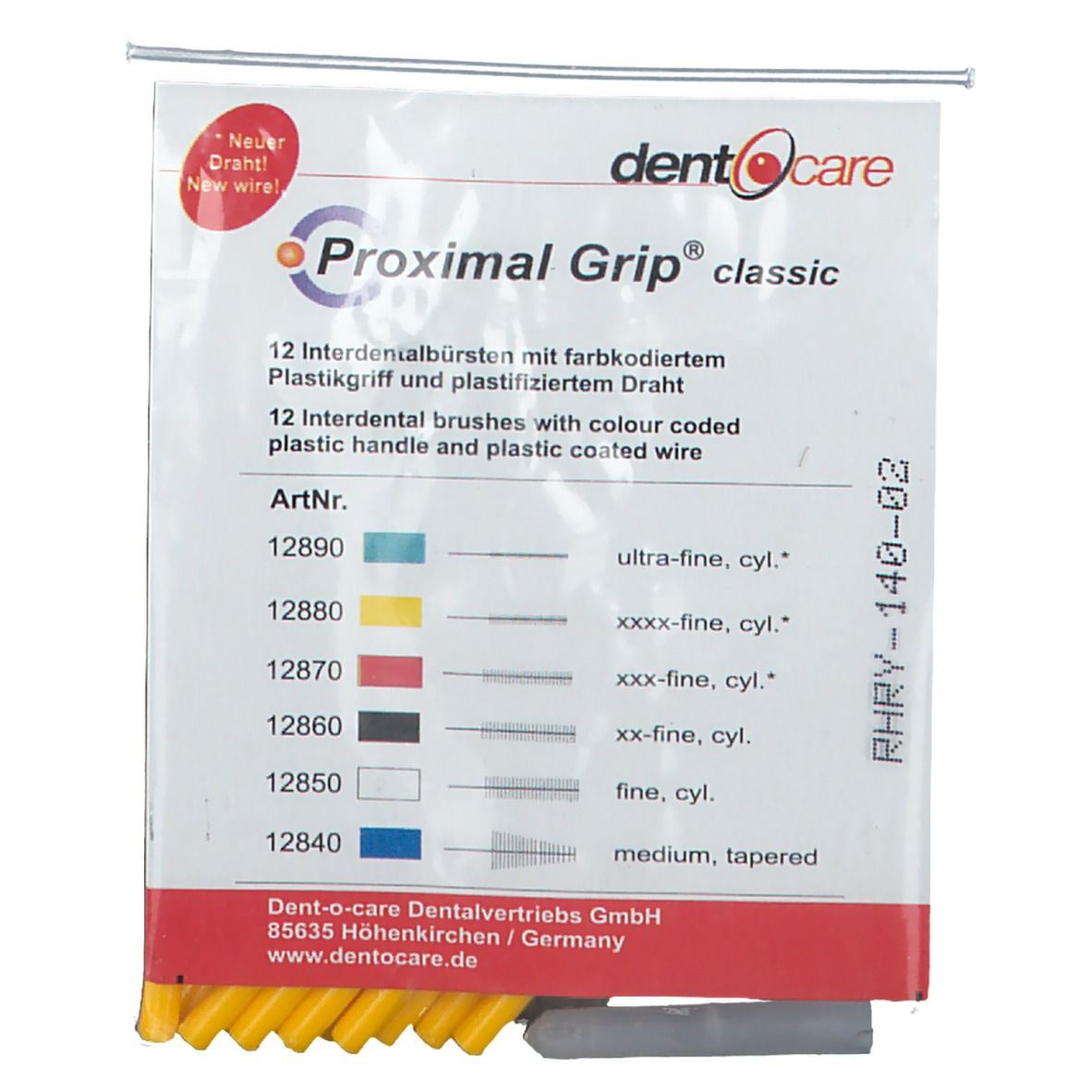 Dent-o-care Proximal Grip xxxx-fein gelb Interdentalbürsten 0,45 mm