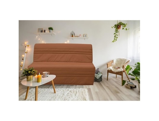 GRUHIER - Banquette bz 2 places joe - tissu terracotta - l143 x p97 x...