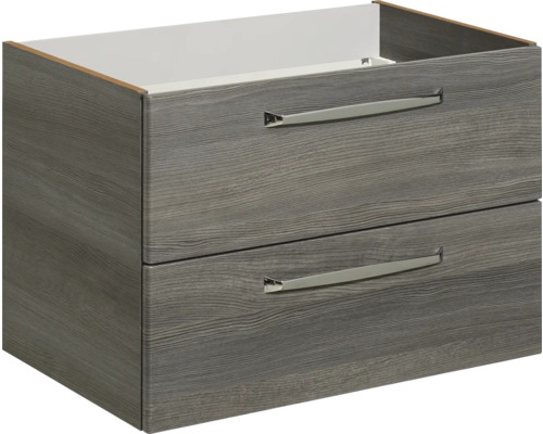 Pelipal Kumba badkamermeubelset (B x H x D): 107 x 200 x 50 cm, grafiet getextureerde fronten, 5-delige set inclusief mineraal gegoten wastafel, badmeubel en wandkast (99.770126194)