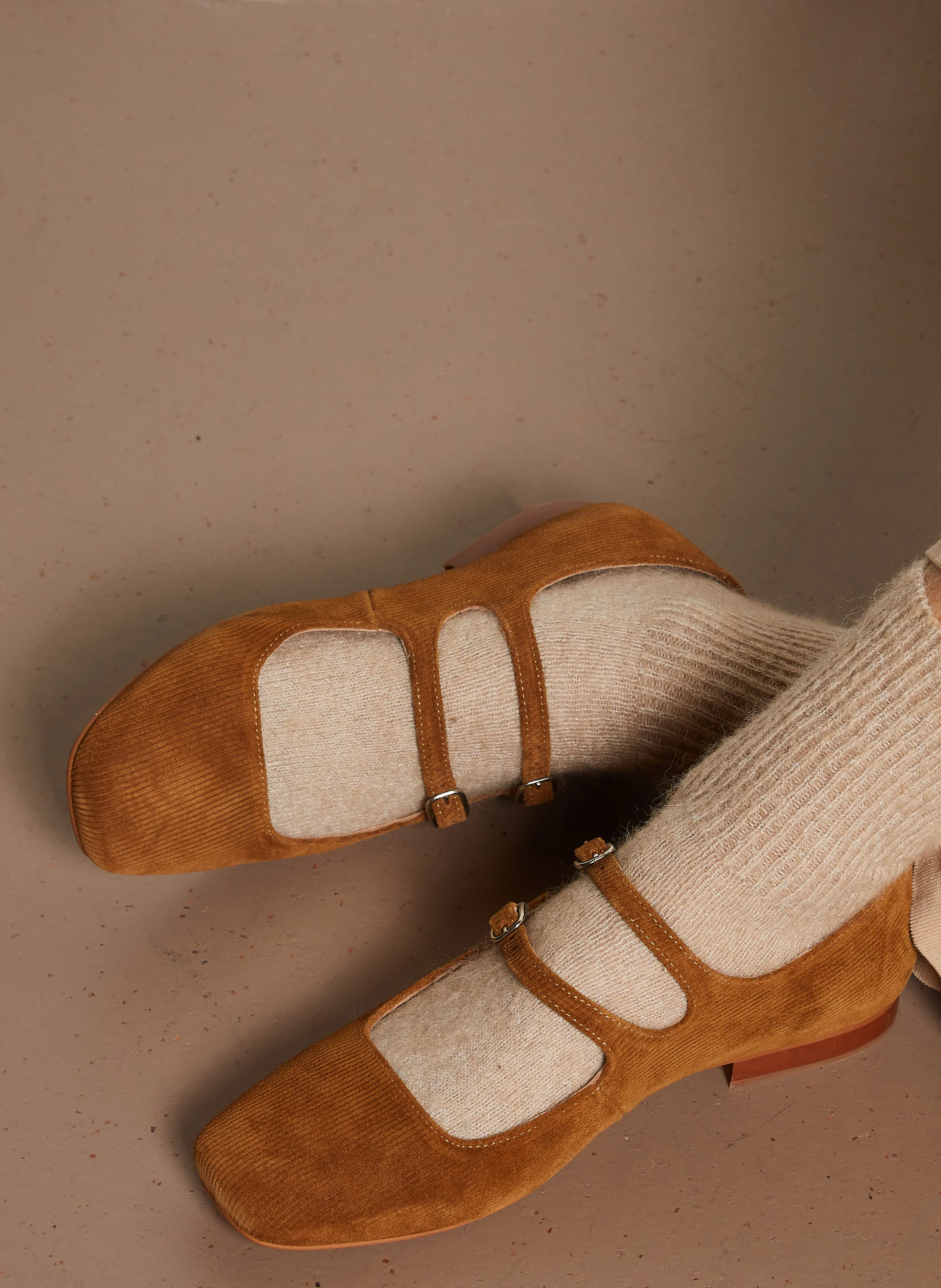 AURELLA - Babies en cuir| Marron