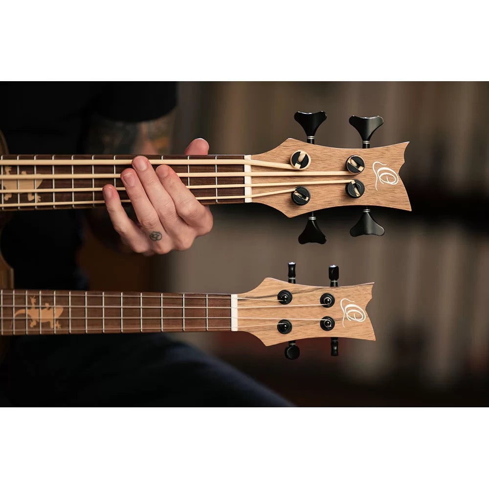 Ortega HYDRA-BSTE Double Neck Bass Tenor Uke dubbele elektrisch-akoestische ukelele met gigbag
