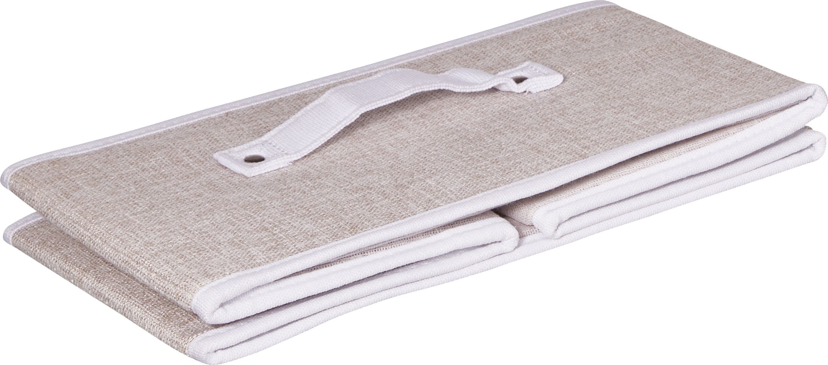 BIANCA Aufbewahrungsbox - Beige / B: 31.0 cm x T: 31.0 cm x H: 15.0 cm