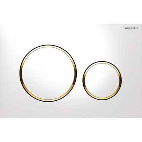 GEBERIT SIGMA20 betjeningsplade hvid guld hvid