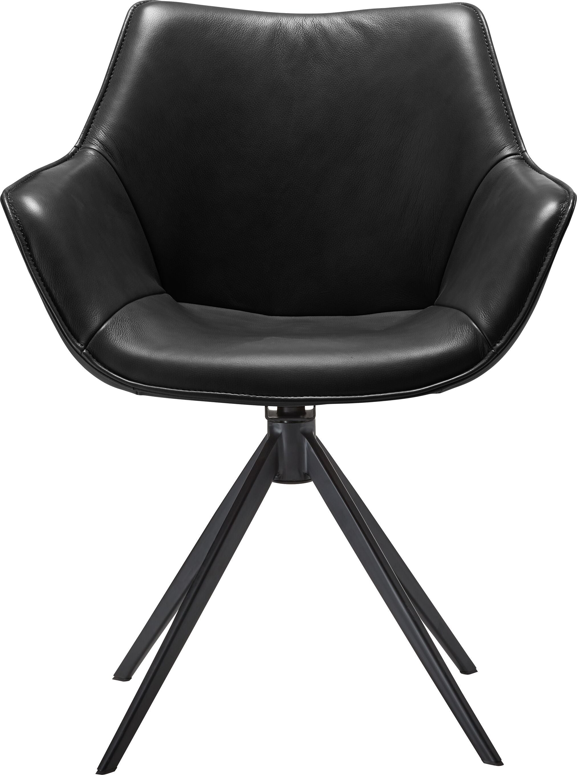 LUINO Stuhl - Schwarz / B: 68.0 cm x T: 62.0 cm x H: 82.5 cm