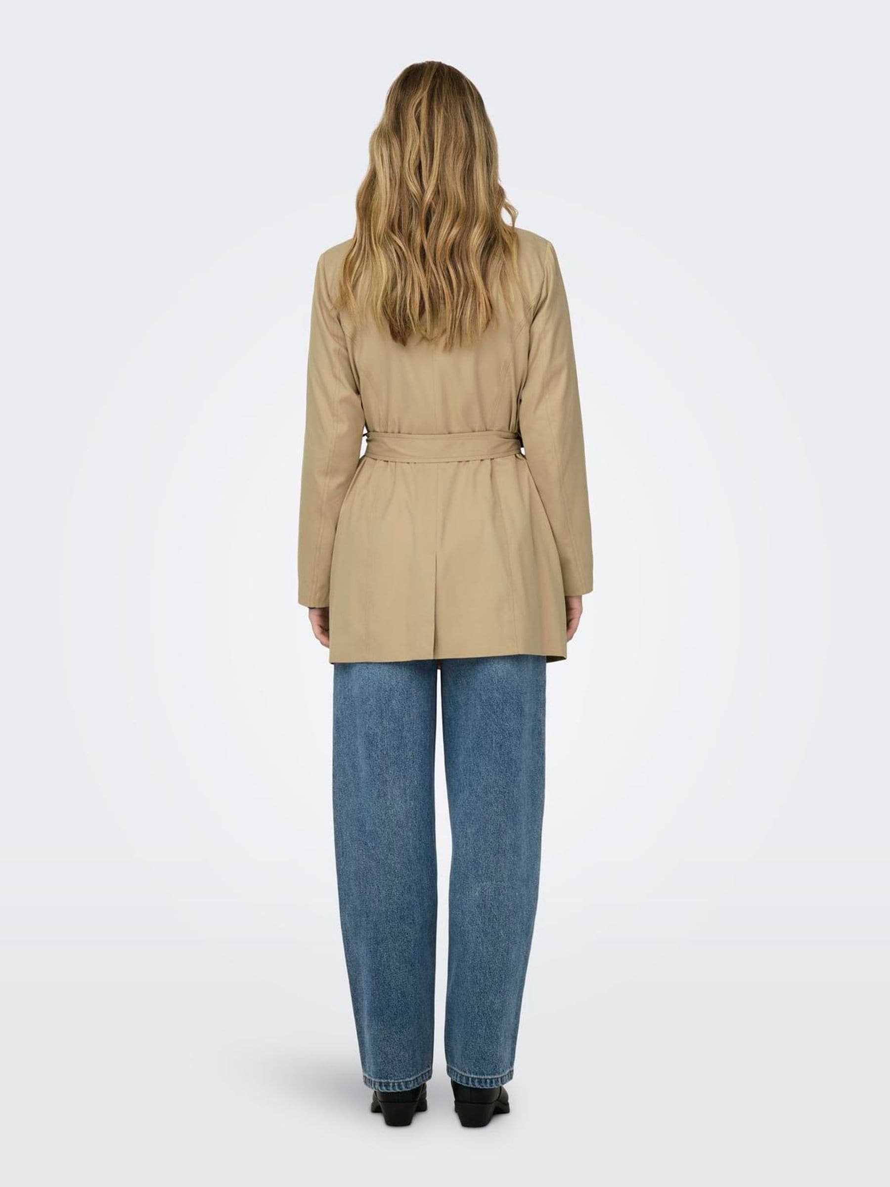 ONLY Double Breasted Classic Trench Coat