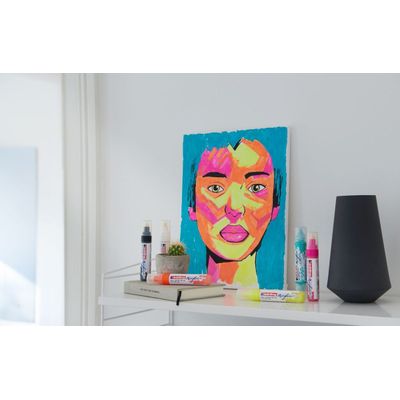 Edding 5000 - Marqueur acrylique - rouge