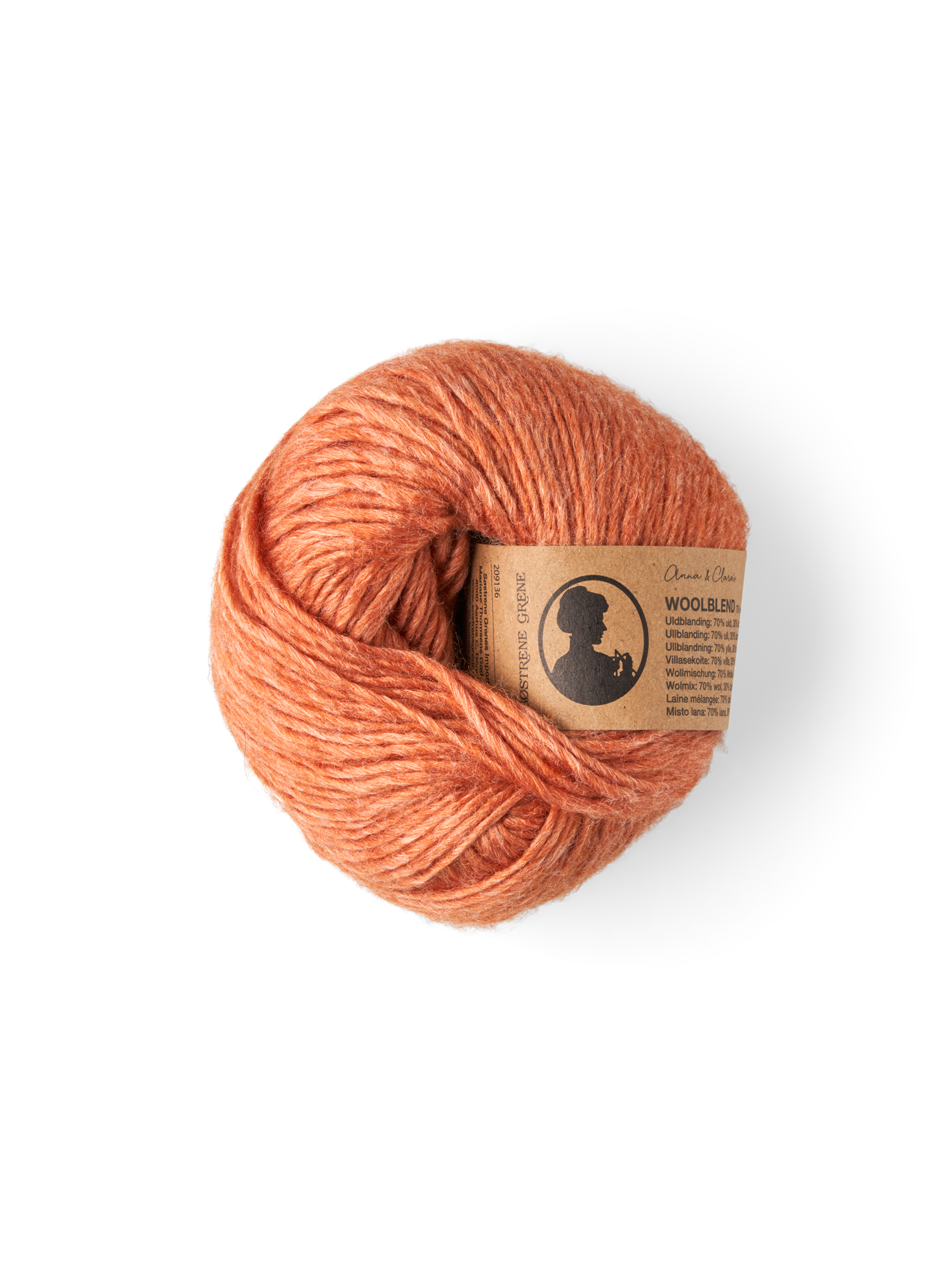 Uldgarn med bambus | Uld/viskose. 50 g = 125 m. | Burned Orange
