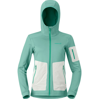 Norrøna Falketind Warm2 Stretch Hood  Fleecejacke Malachite Green Damen
