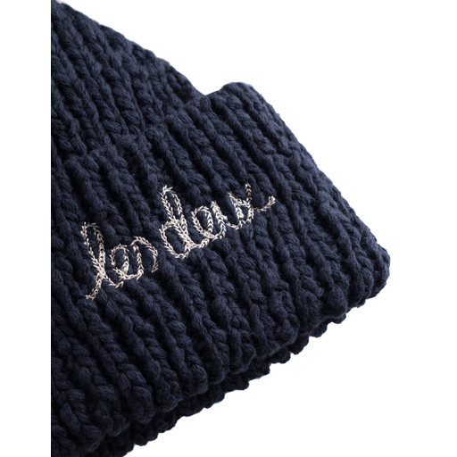 Les Deux Errol Cotton Beanie, Dark Navy, One size