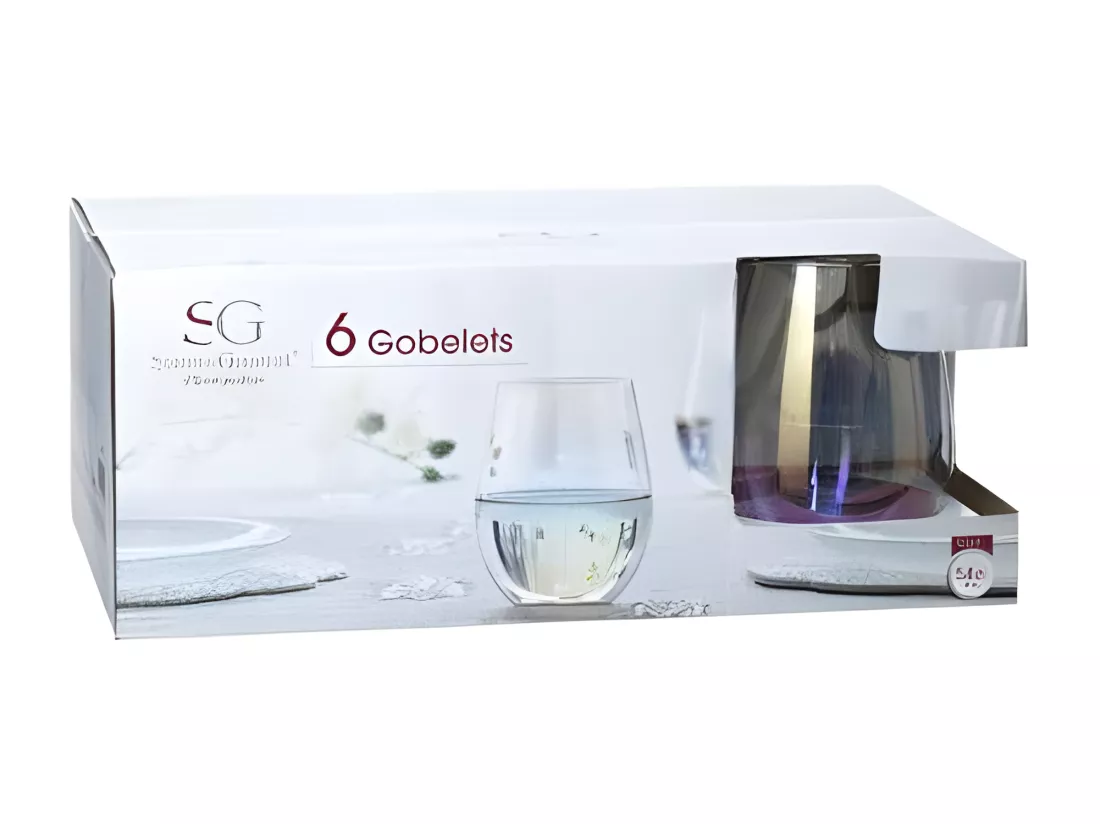 6 gobelets bas - 54CL - Transparent