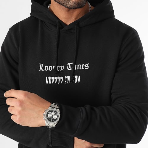 Sweat Capuche Horror Edition Bugs Bunny Graffiti Noir Argenté Réfléchissant