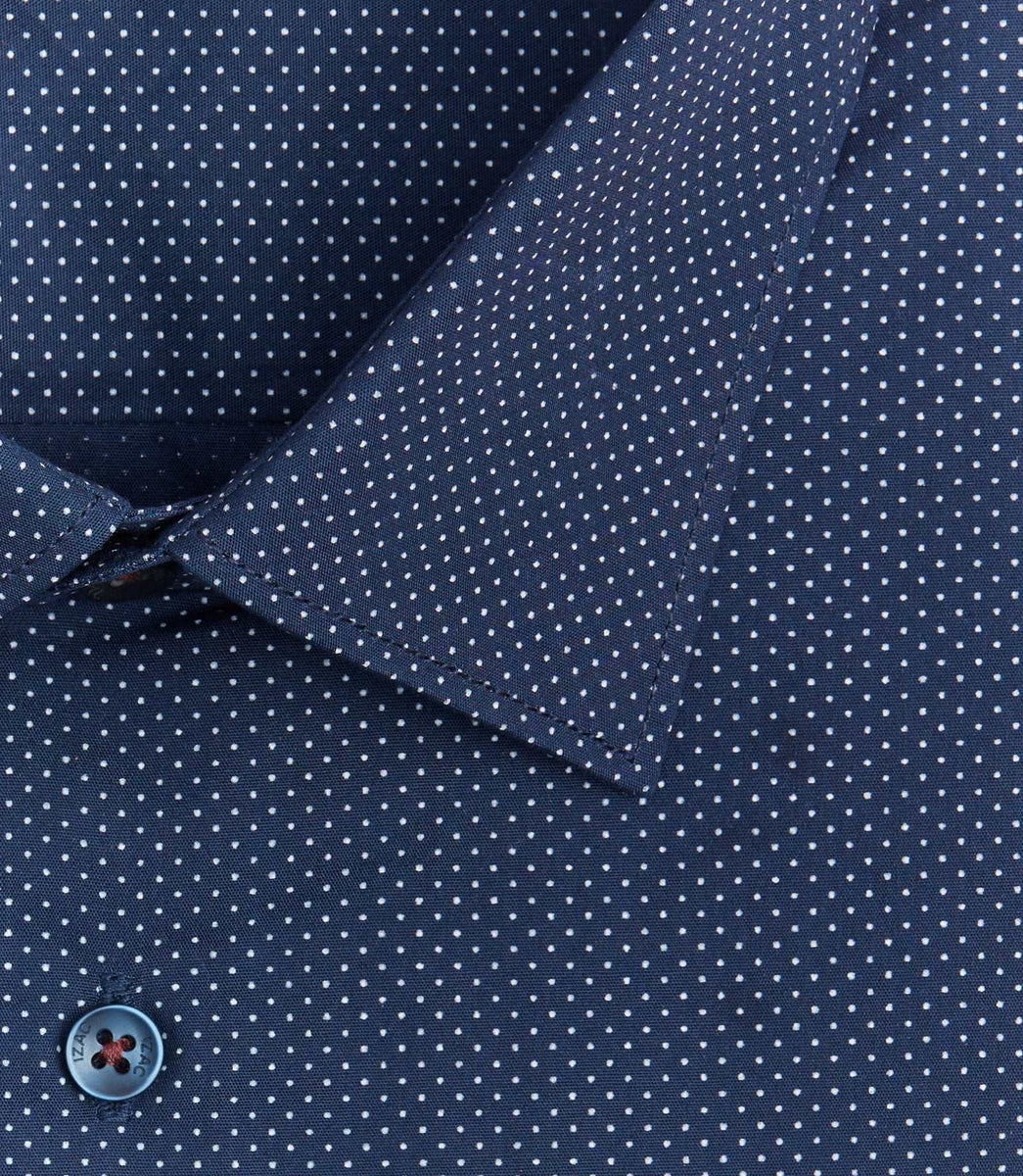 Chemise en coton à imprimé marine 