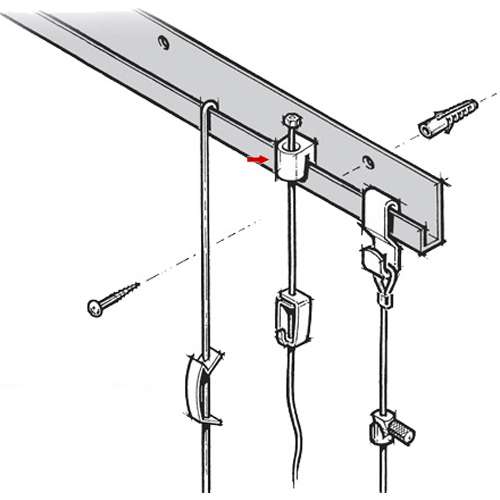 STAS J-Rail Perlonschnur mit Gleiter