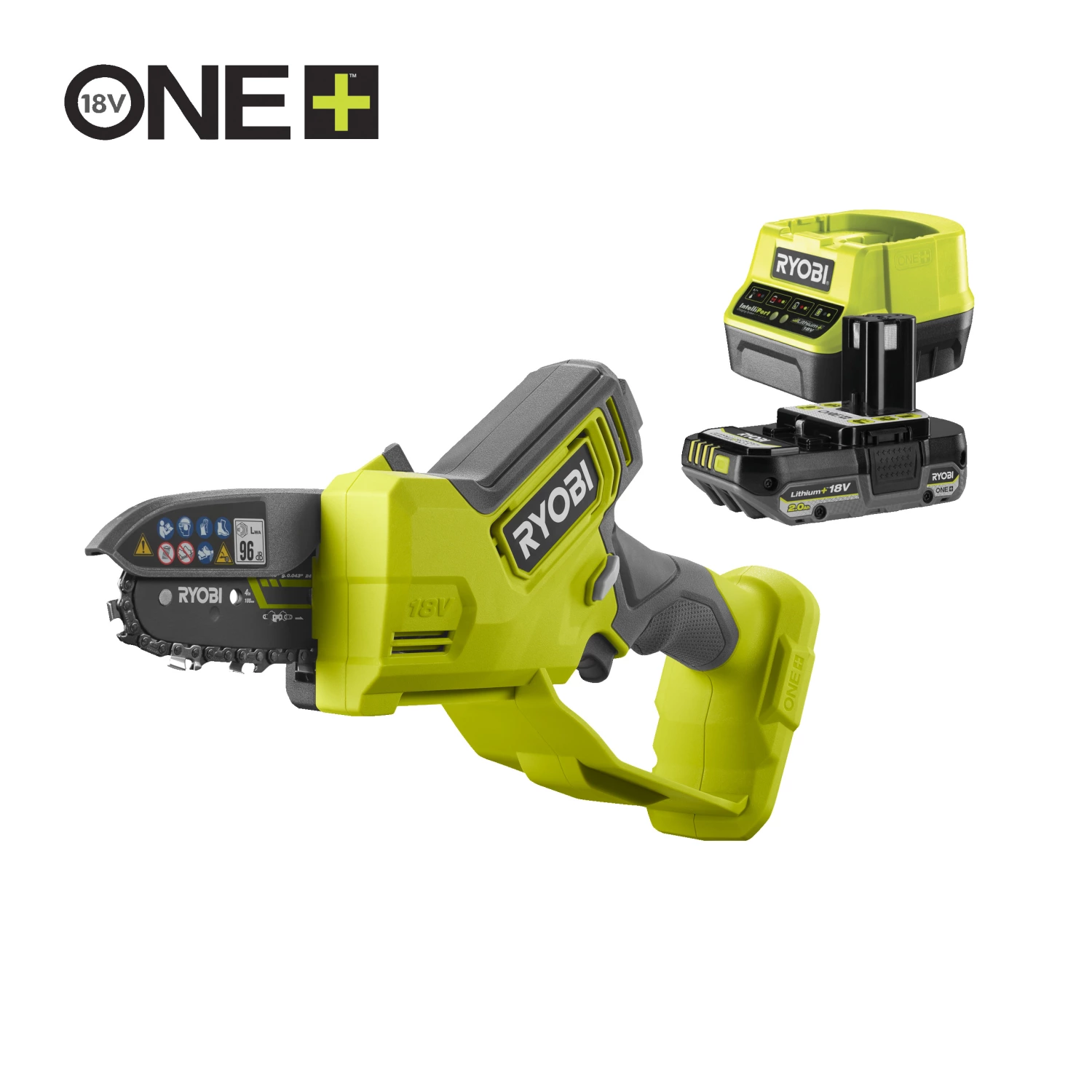 Ryobi RY18PSX10A-120 One  18V Brushless Li-ion Accu Snoeizaag set 2.0Ah - 10cm