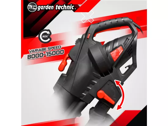 ELEM GARDEN TECHNIC Aspirateur souffleur broyeur de feuilles 3000 W