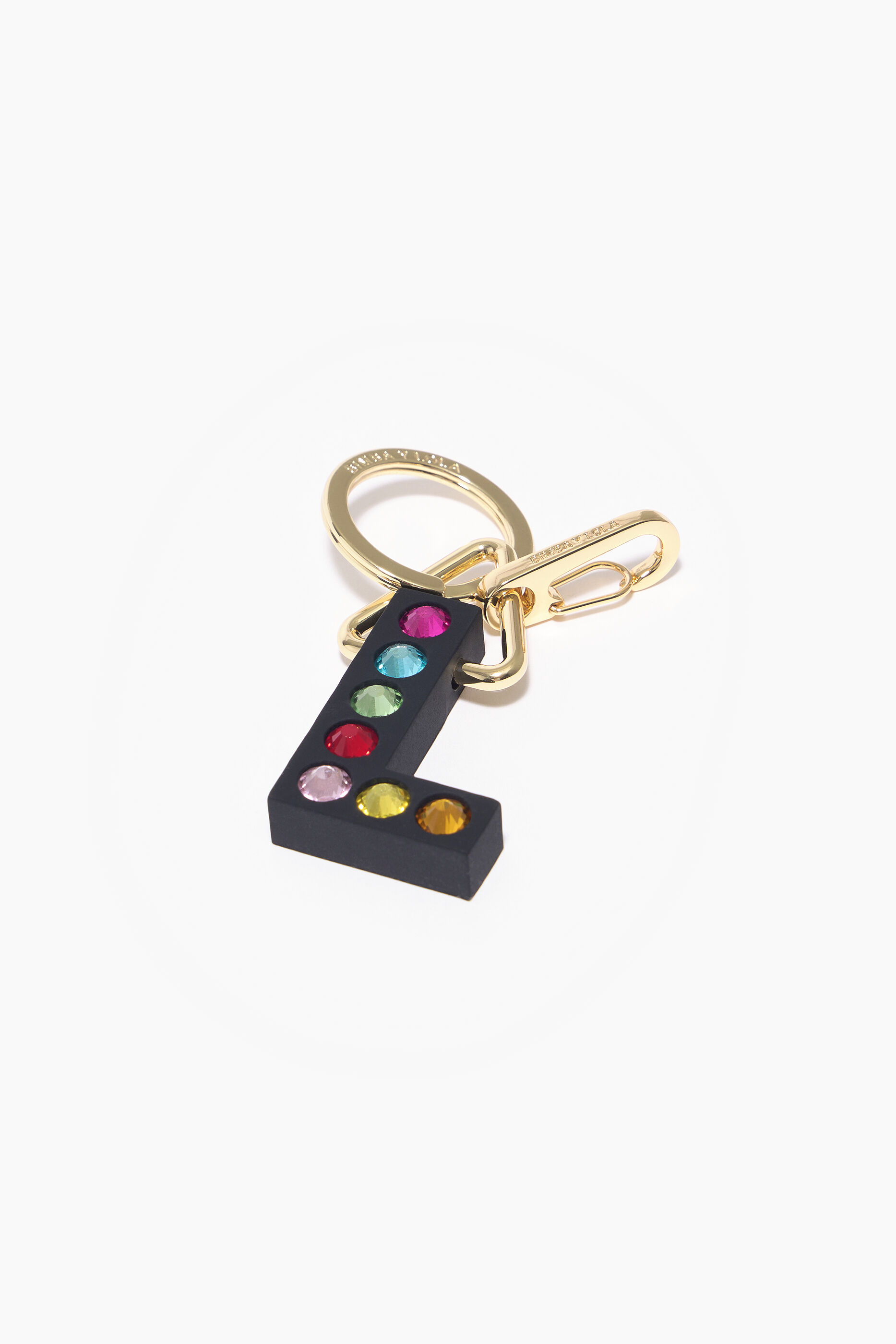 Chaveiro de silicone com a letra L