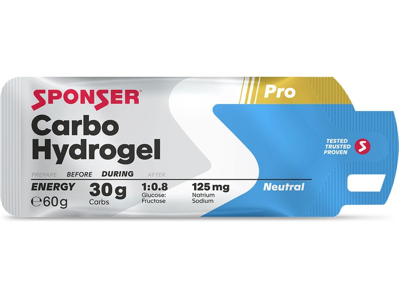 Sponser Carbo Hydrogel, Neutral, 20 x 60 g Sportgetränk