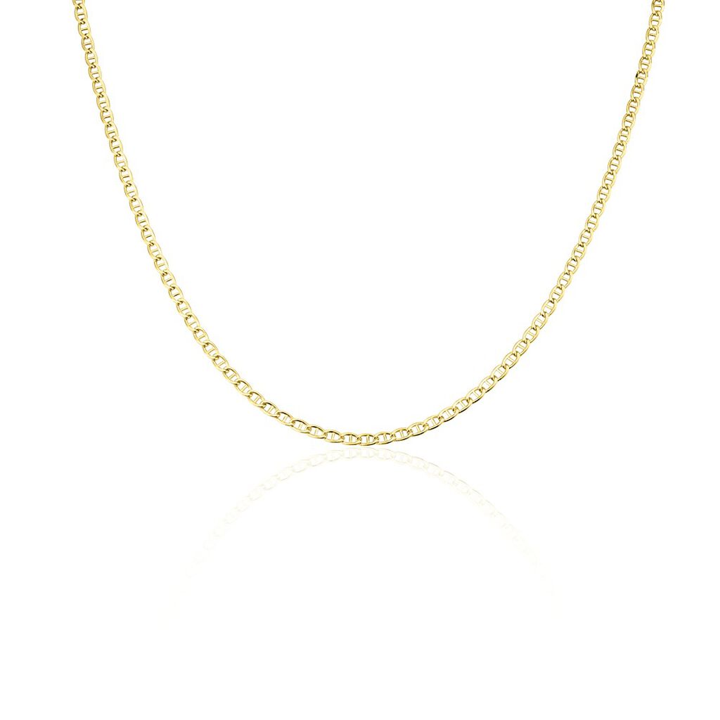 Collier Capucin Maille Marine Or Jaune