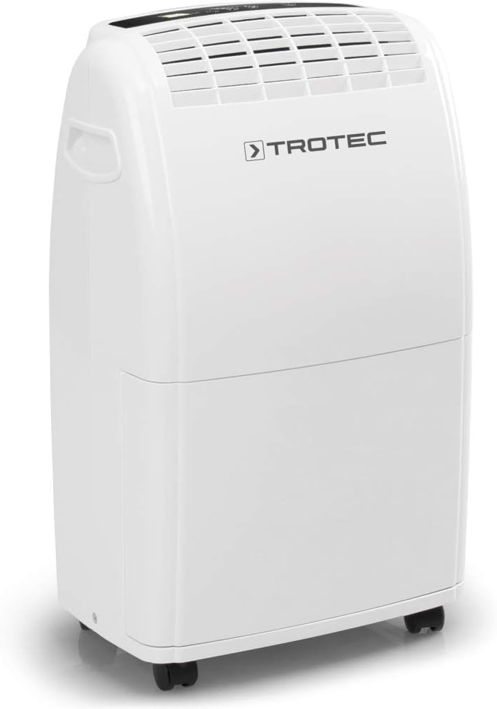 TROTEC Raumentfeuchter elektrisch TTK 75 E – Leistung 20 L/Tag – Fläche 45 m² / 110 m³ – Entfeuchtungsgerät mit Autoabschaltung