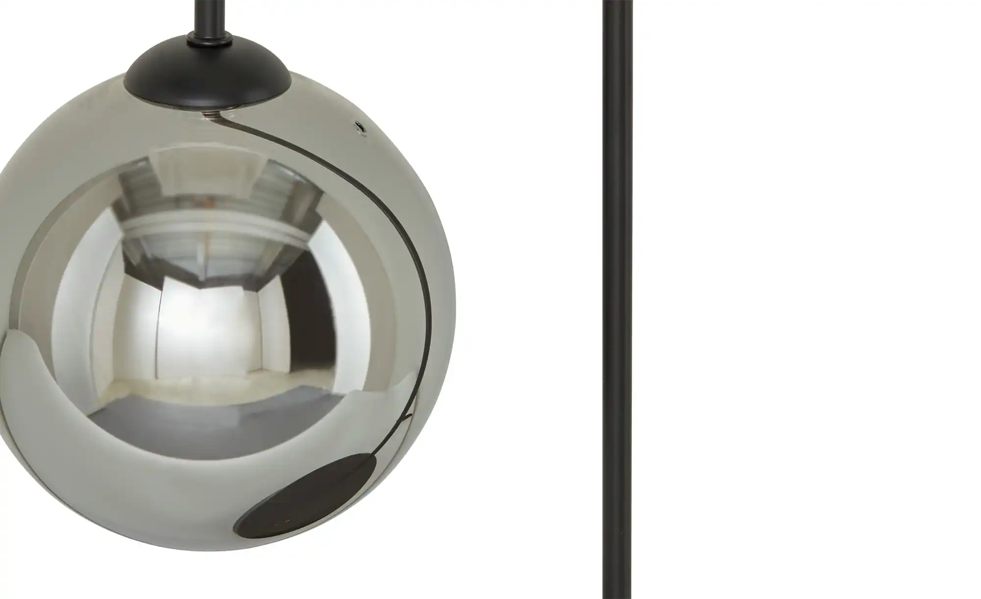KHG LED-Tischeuchte, 1-flammig, schwarz/ Rauchglas