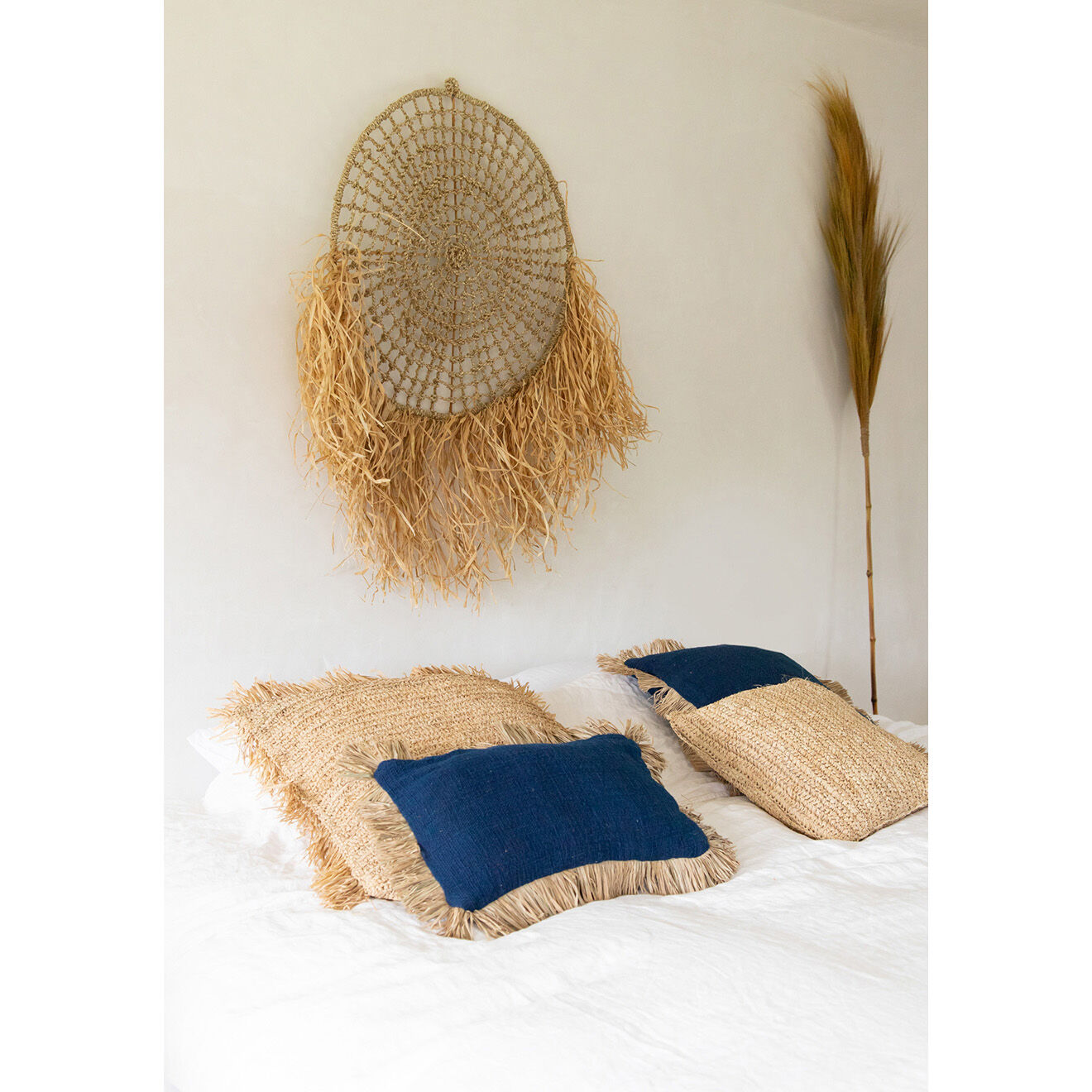 Bazar Bizar Attrape rêve Raphia naturel -  70x3x115 cm
