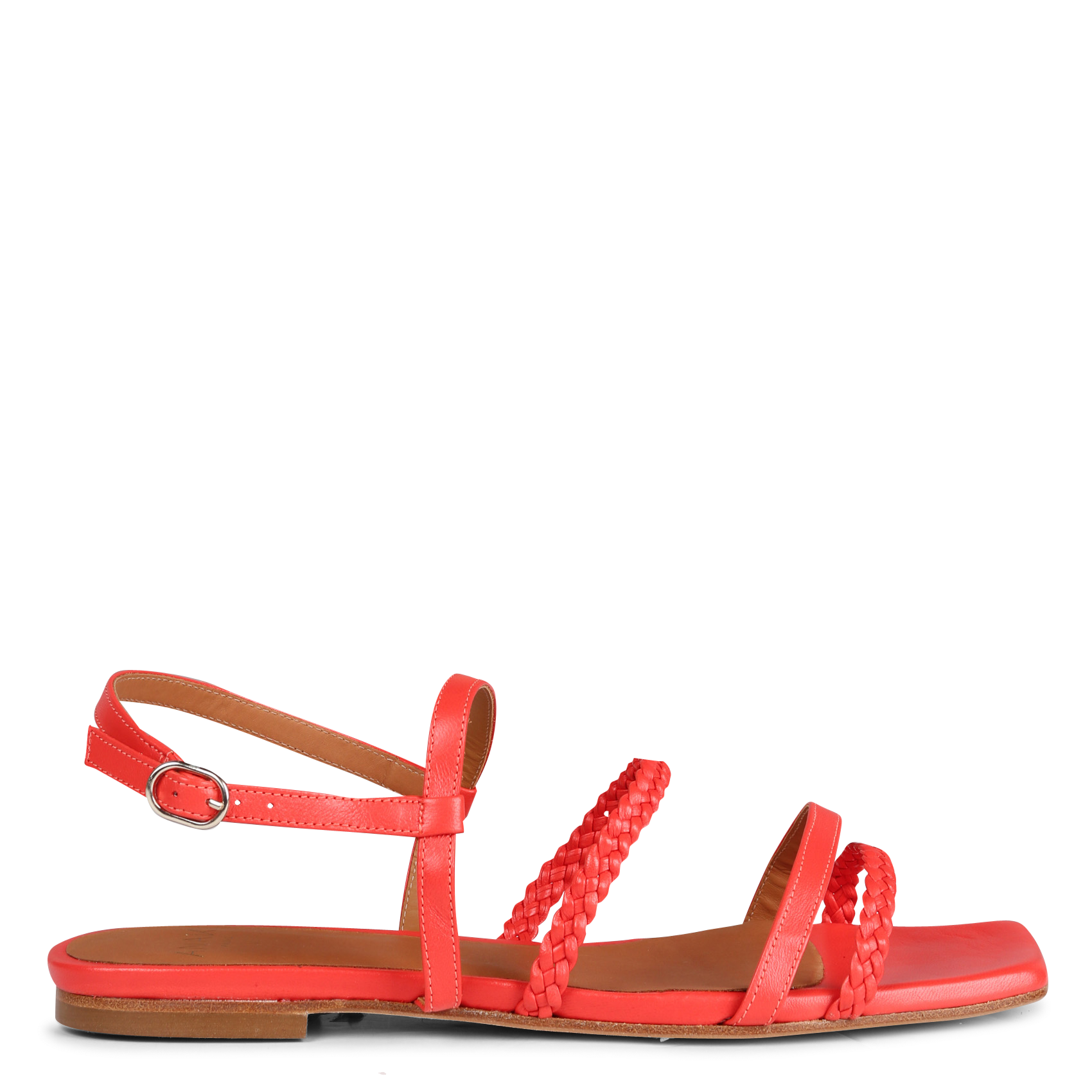 ANTONIA - Sandales plates en cuir| Rose