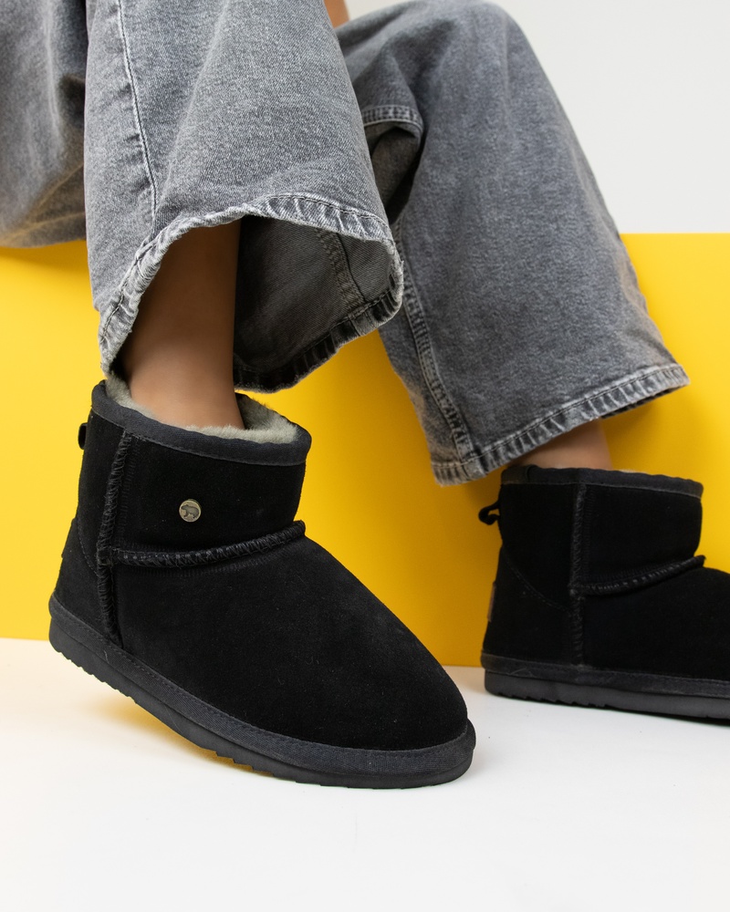 Warmbat Australia Wallaby Gevoerde boots  - zwart