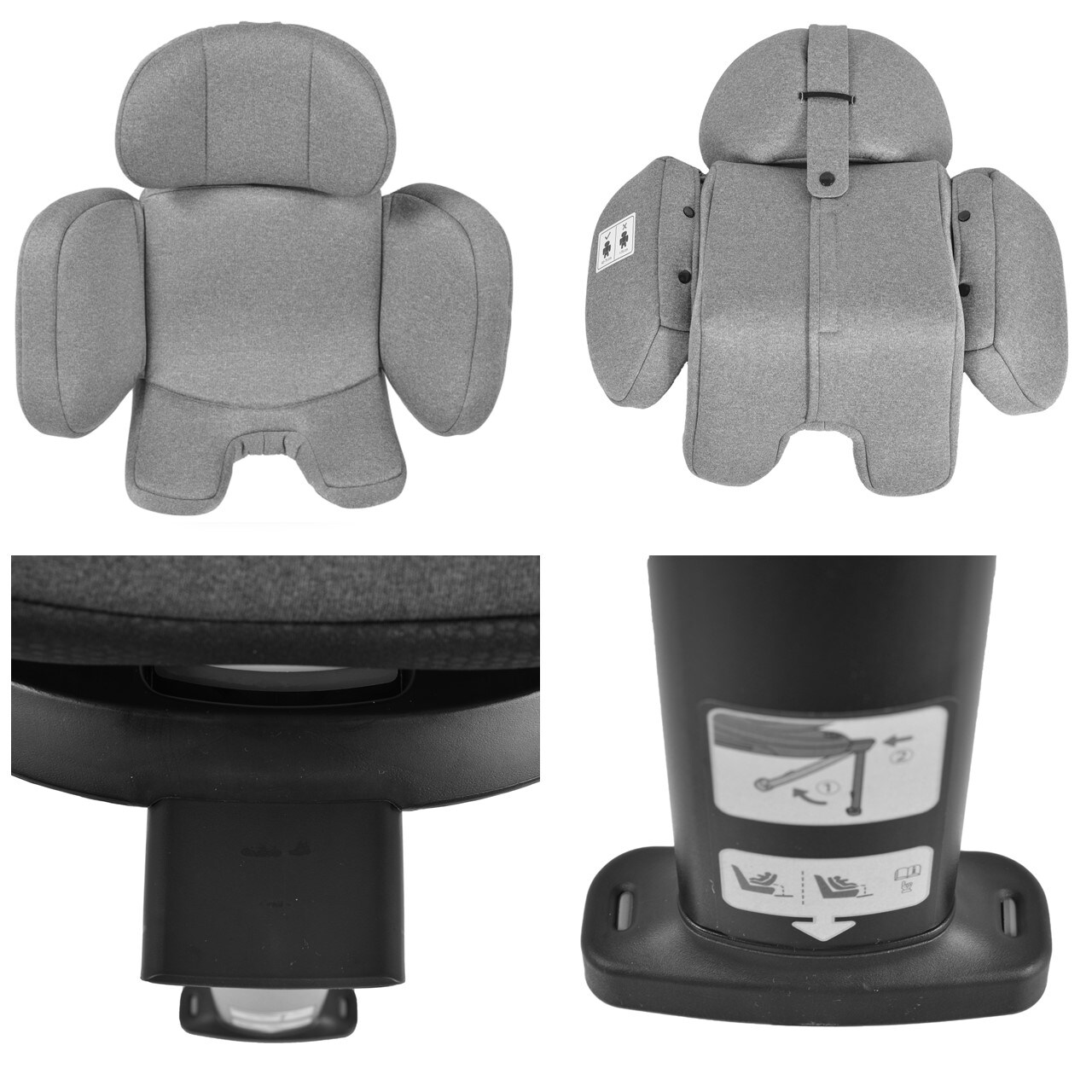 Cangaroo Kindersitz Hoku i-Size (40-150cm) Gruppe 0+/1/2/3, Isofix, Stützfuß schwarz