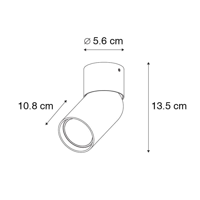 Moderne opbouwspot wit GU10 50mm - Falo