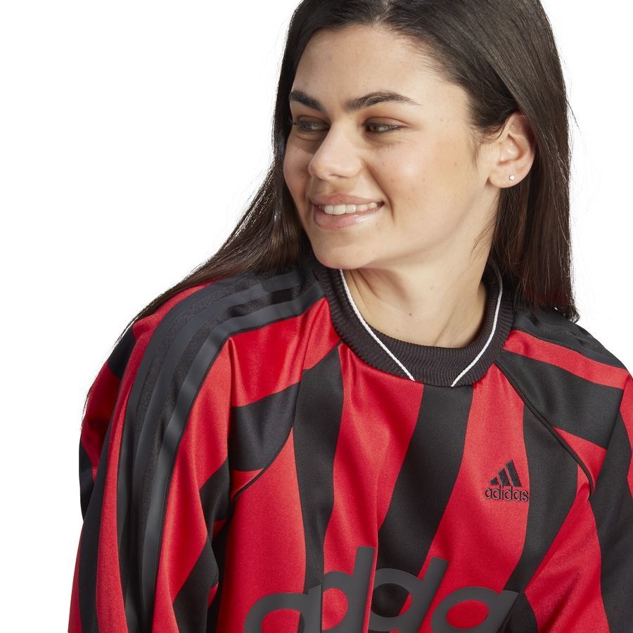 adidas Maillot Express Manches Longues - Noir/Rouge Femme