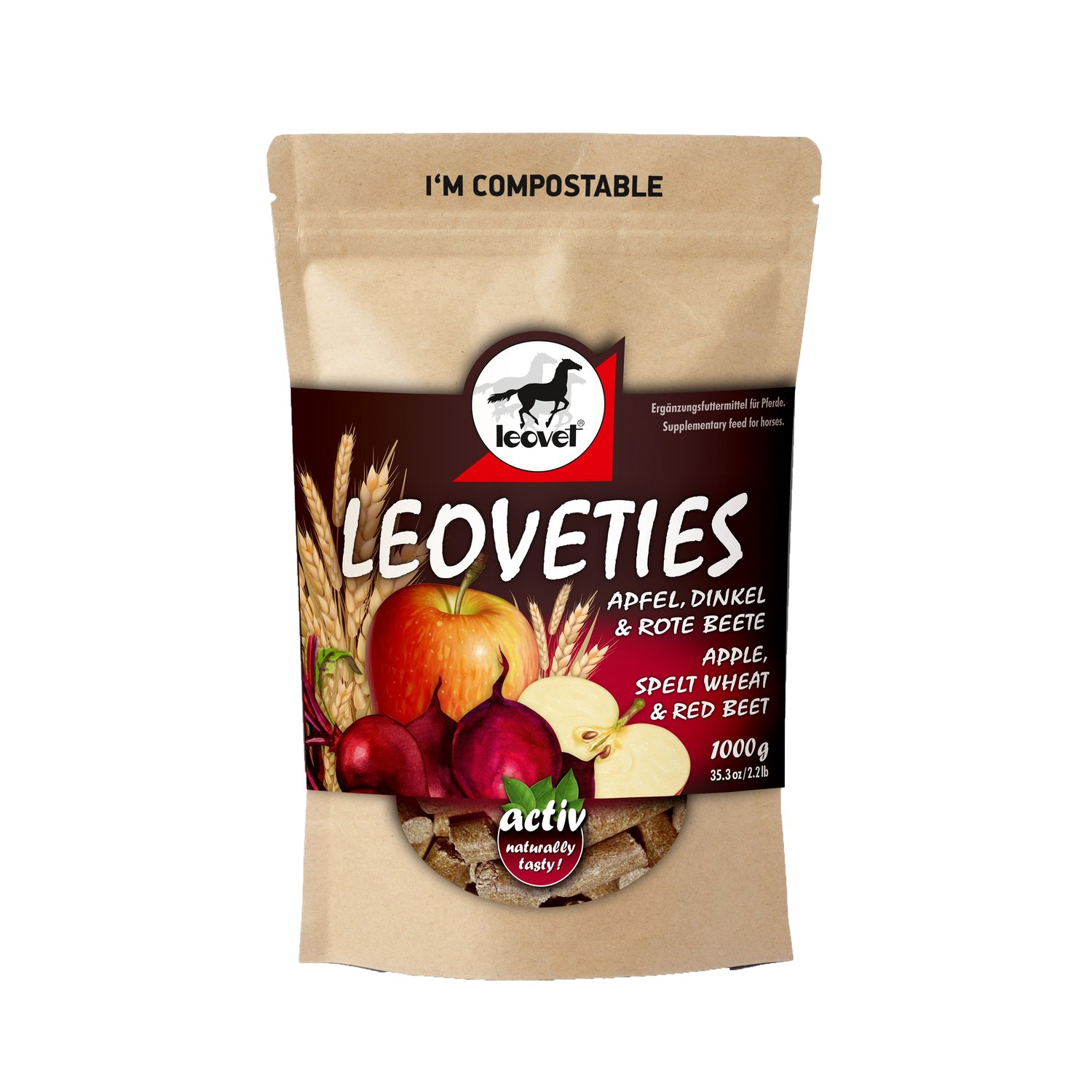 leovet Leckerli Leoveties Apfel & Dinkel & Rote Beete  - 1 kg