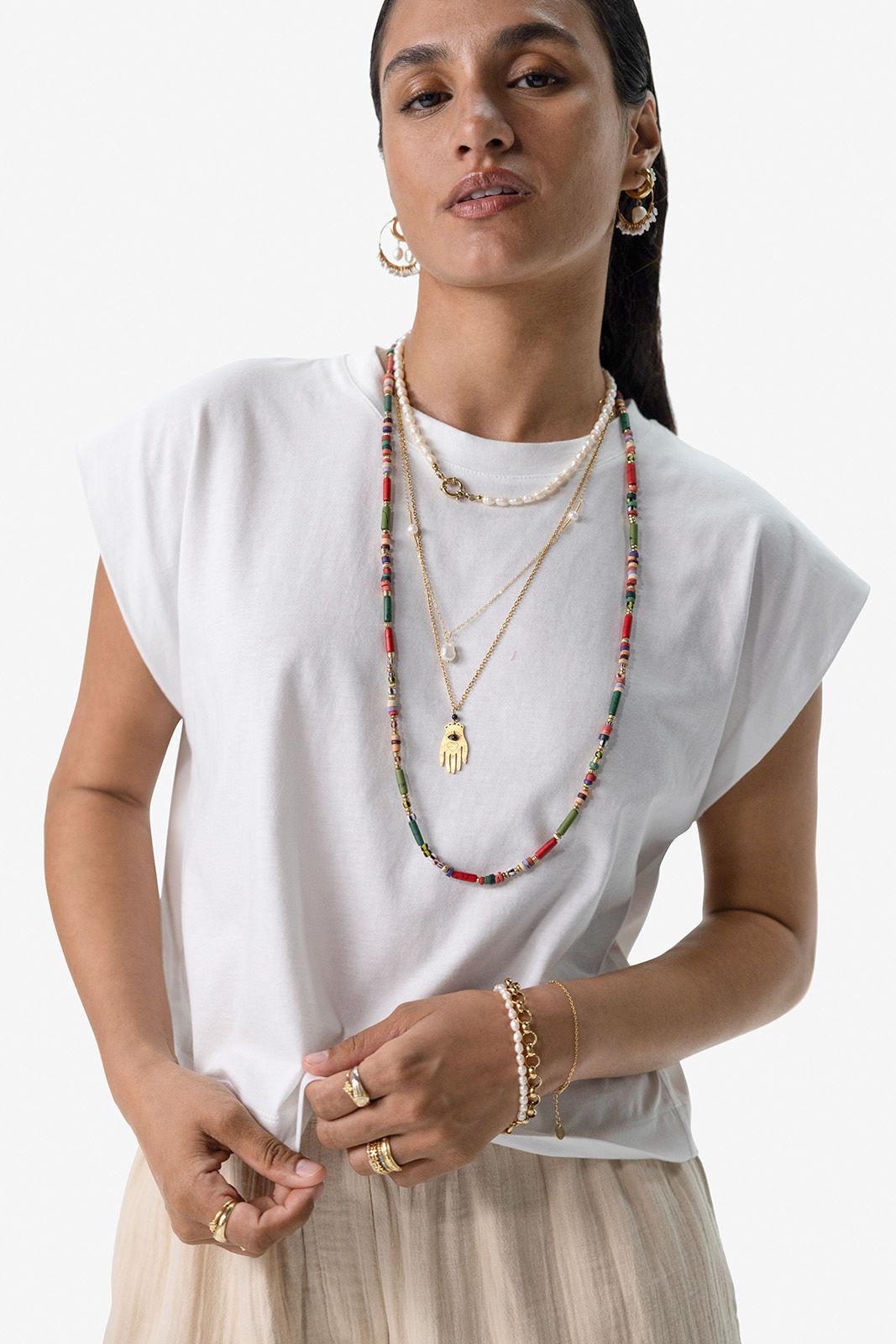Wit cropped T-shirt