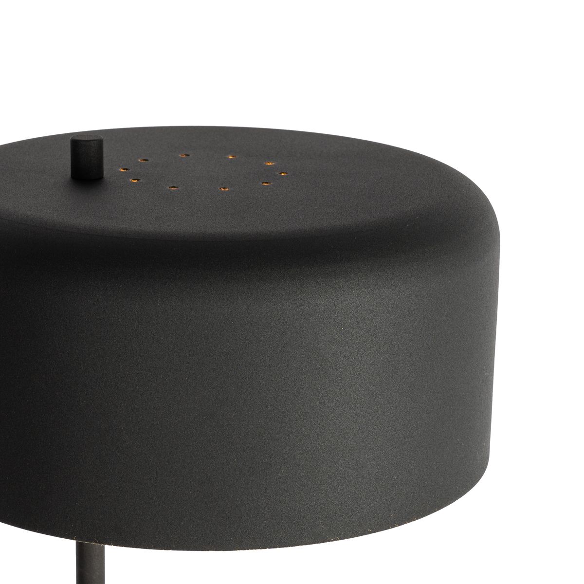 Retro vloerlamp zwart met gouden binnenkant - Jinte