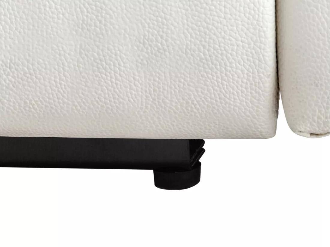 Fauteuil relax électrique en cuir de vachette blanc NOMAJO