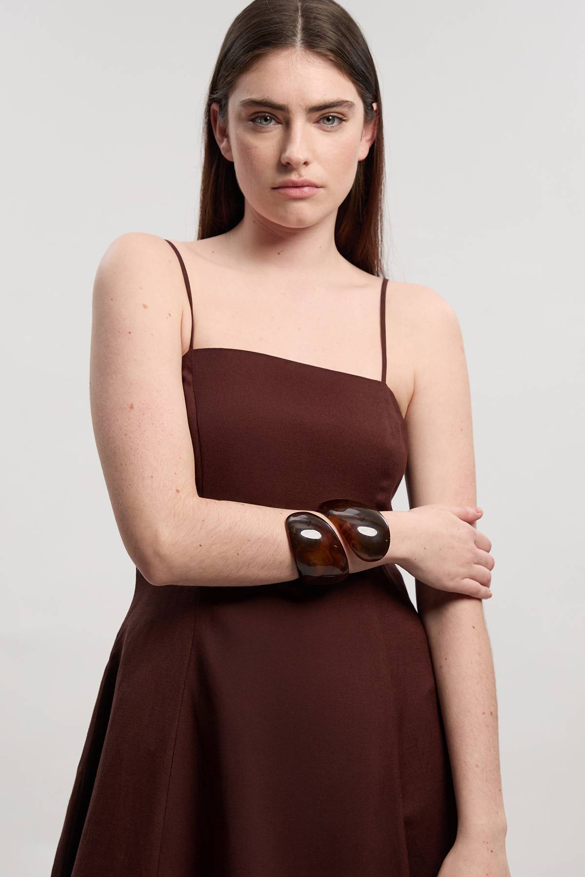KarenMillen Petite Linen Woven Maxi Prom Dress