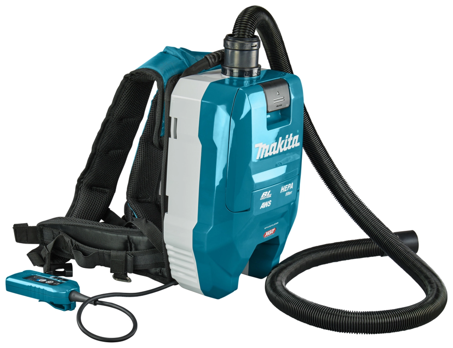 Makita VC009GLM21 XGT 40V Max Li-ion Accu Rugstofzuiger set (2x 4.0 Ah) - 180mbar - AWS zender
