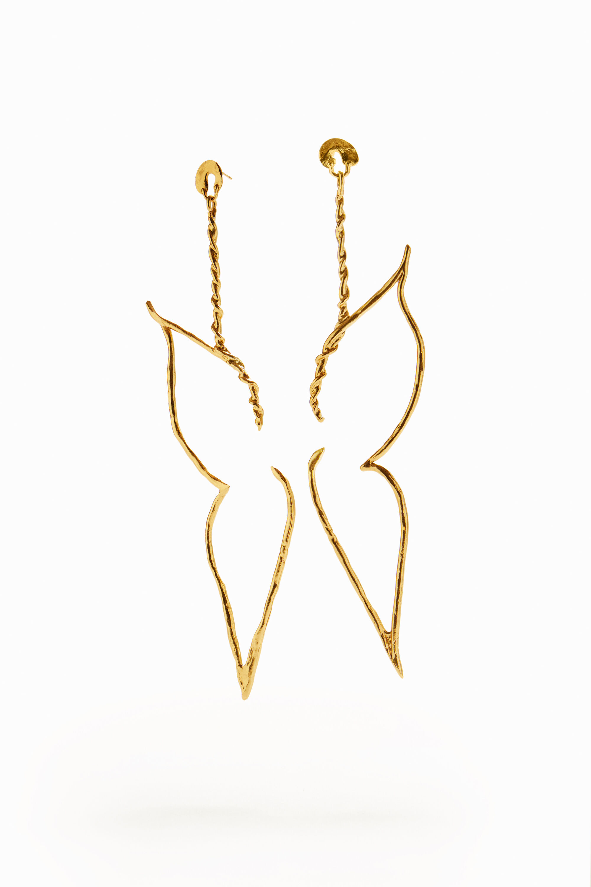 Boucles d'oreilles papillons XL plaquées or Zalio