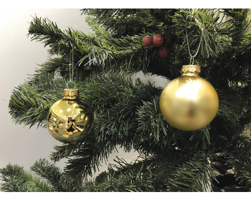 Glazen kerstboomballen Lafiora Ø 6 cm goud 54 st.