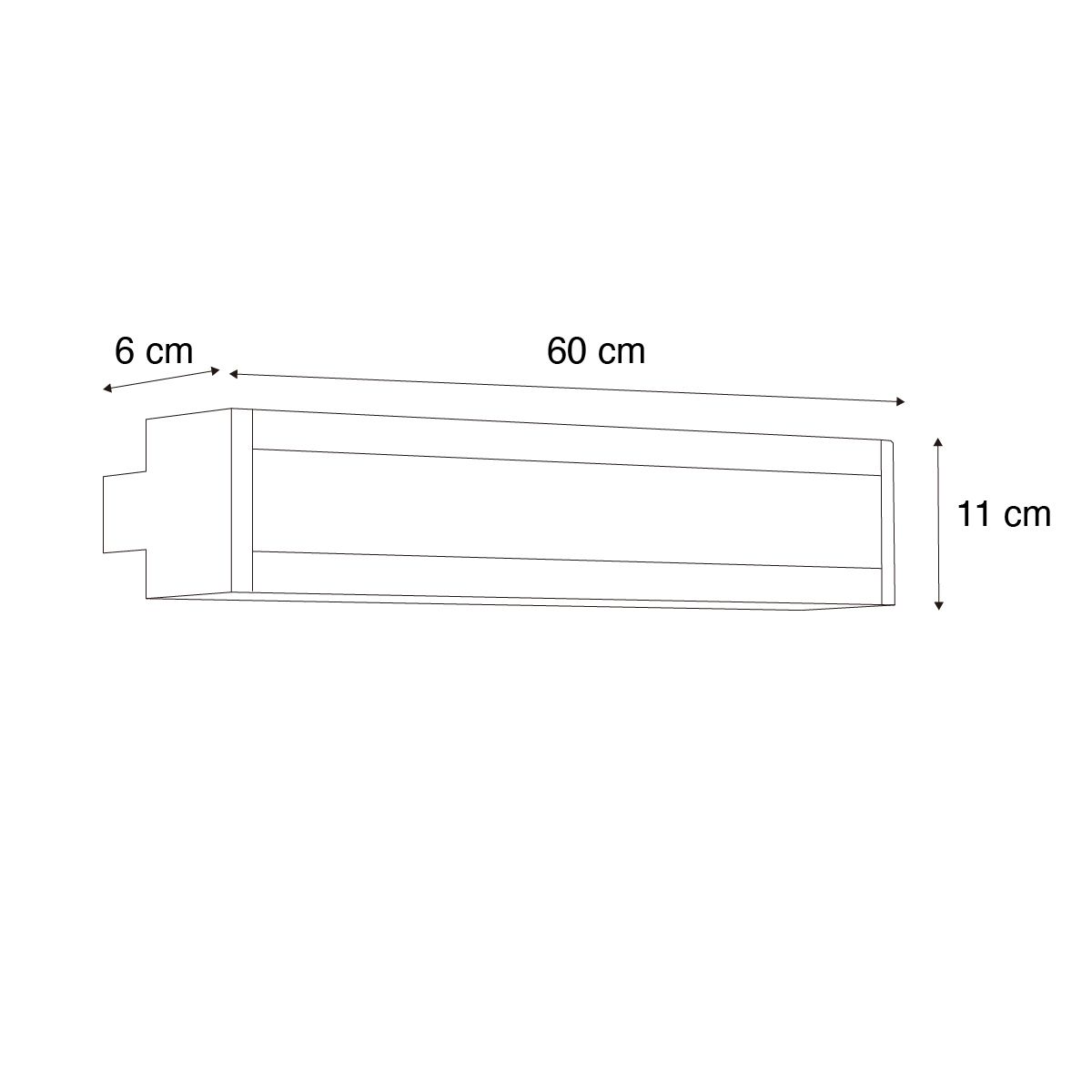 Moderne wandlamp zwart CCT 60cm incl. LED IP54 - Vanya
