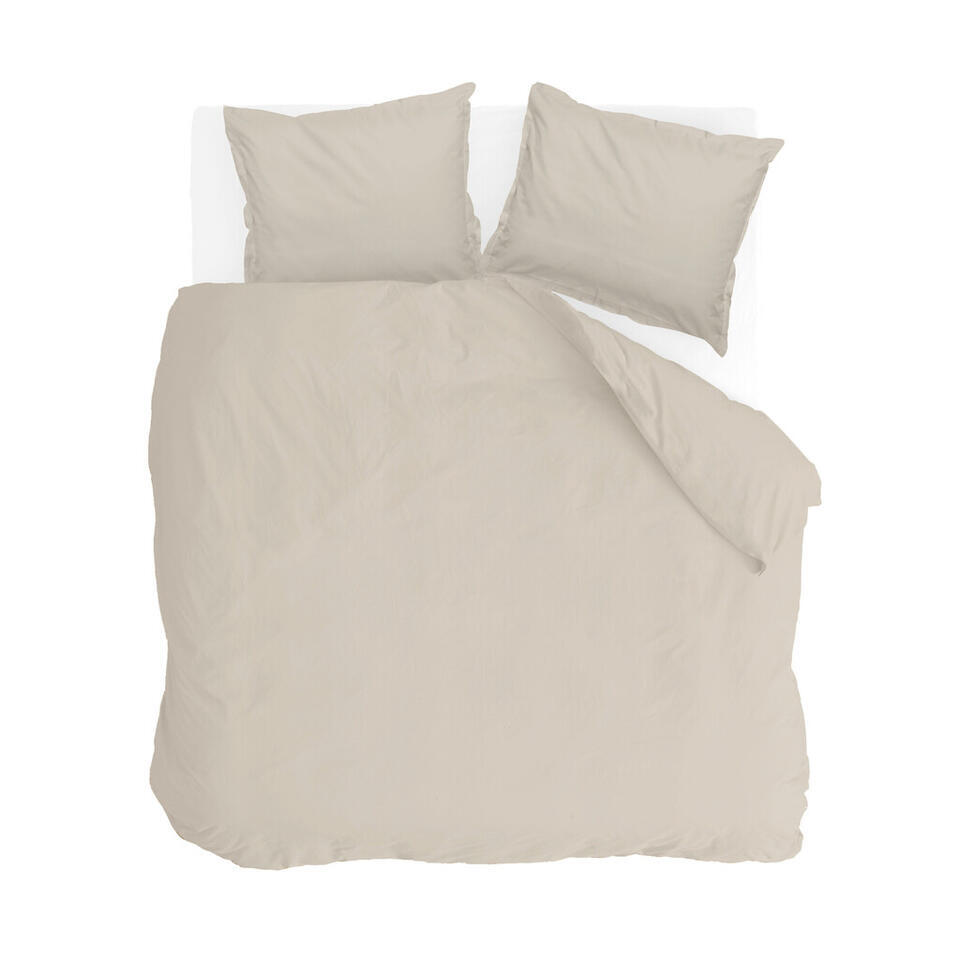 Walra - Dekbedovertrek Vintage Satin - 200x220 cm - Zand