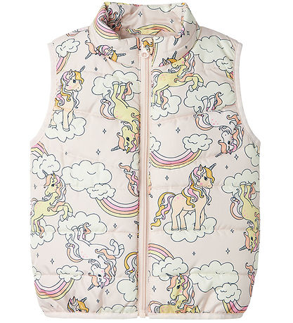 Name It Steppweste - NmfMylane - Mauve Kreide m. Einhörner