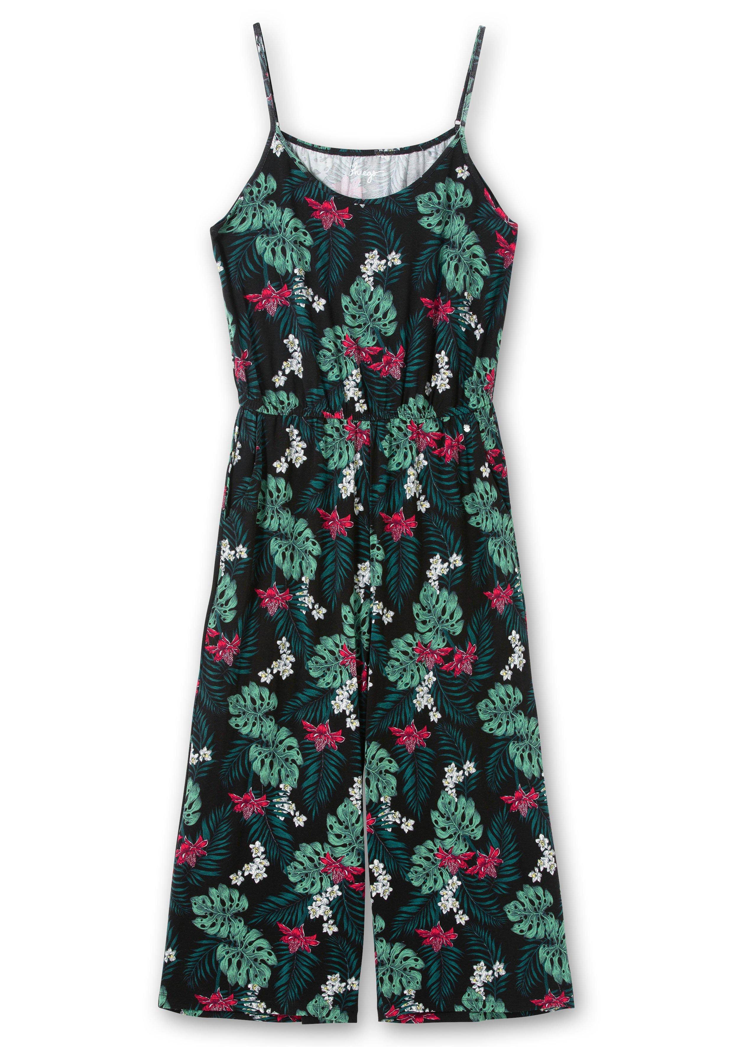 Jumpsuit mit Spaghetti-Trägern und Gummizug