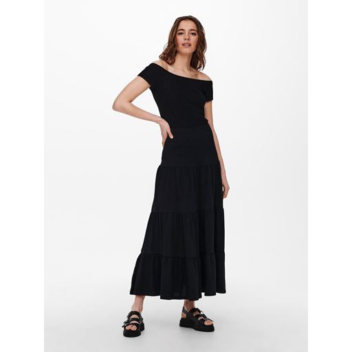 ONLY May Maxi Nederdel, Black, XS