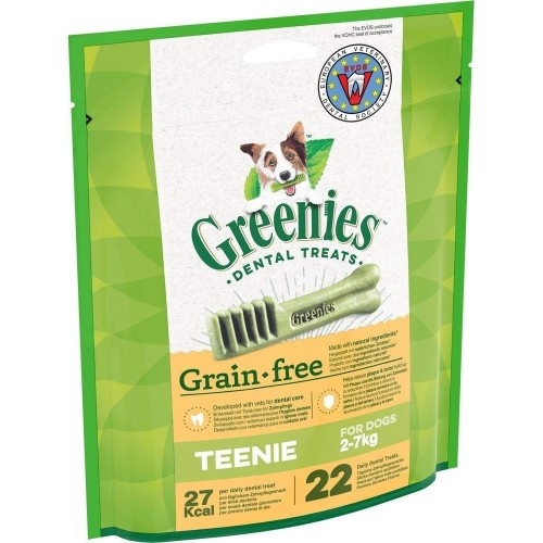 Greenies petiscos dentais para cães pequenos. Sabor natural.